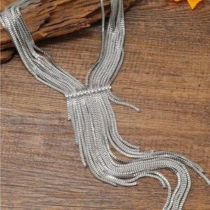 Free People Silvertone Necklace for Women NWOT